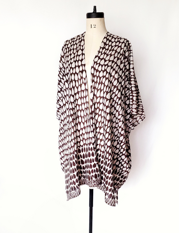 Sale price Playa Kimono in Ecru-Espresso Butti Print