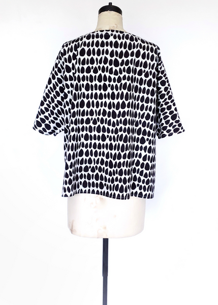 Sale Price Vichy Top in Black and White Butti print